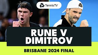 Holger Rune vs Grigor Dimitrov For The Title 🏆  Brisbane Final 2024 Match Highlights [upl. by Nahc]