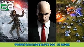 Testes DX11 vs DX12  R9 280X e GTX 960  i7 5820K  Ashes Rise Tomb Raider e Hitman [upl. by Lucienne]