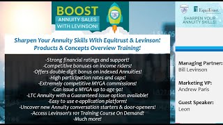 Sharpen Your Annuity Skills With Equitrust amp Levinson Products amp Concepts Overview Training [upl. by Lyrred]