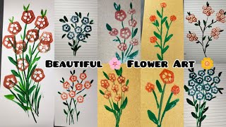 Flower Drawing🌸 Simple Embroidery 🌼Design  Embroidery Floral💐Design  Flower Design 🥀Very Easy [upl. by Masao]