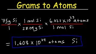 How To Convert Grams to Atoms  THE EASY WAY [upl. by Melborn]