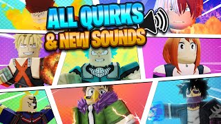 New Update ALL QUIRKS amp NEW SOUND EFFECTS IN BOKU NO ROBLOX REMASTERED Almost [upl. by Acinomad411]