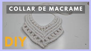 COLLAR en macramé para principiantes Paso a paso  Complementos de moda [upl. by Conchita]