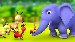 The Elephant amp Ant 3D Animated Hindi Moral Stories for Kids  घमंडी हाथी और चींटी हिन्दी कहानी Tales [upl. by Beatrix141]