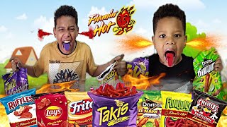 LAST TO STOP EATING SUPER HOT CHIPS CHALLENGE FOR KIDS 🔥🔥 [upl. by Bumgardner]