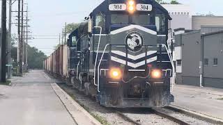 LSRC 304 amp LSRC 4304 Southbound in Alpena Mi [upl. by Artenra]