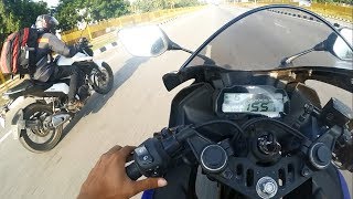 Yamaha FZ25 VS R15 V3  Drag Race  Top End  Long Race [upl. by Aida]