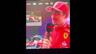 Charles LeClerc Can’t Understand Guenther Steiner During Post Race Interview Australian GP 2024 [upl. by Pelletier626]