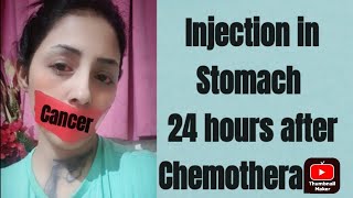 Injection in stomach after chemotherapy [upl. by Zak]