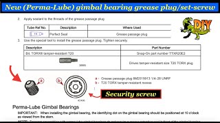 New set screwgrease plug for outdrive sealed gimbal bearing explained [upl. by Ecirb]