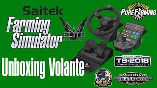 Unboxing volante Saitek Farming Simulator steering wheel Pure Farming [upl. by Aennil]