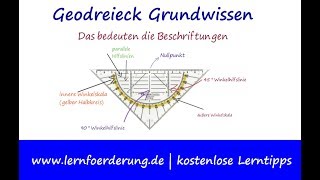 Geodreieck Grundwissen  wie funktioniert das 🔺 Geodreieck [upl. by Secundas]