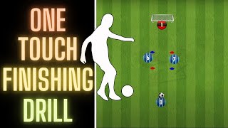 One Touch Finishing Drill  Off The Ball Movement  FootballSoccer U9 U10 U11 U12 [upl. by Selemas]