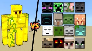 Gold Golem vs All Mobs  Who Will Win [upl. by Ak909]