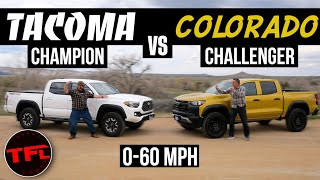 Will the Allnew 2023 Chevy Colorado Dethrone the Toyota Tacoma 060 MPH Comparison [upl. by Quickman]