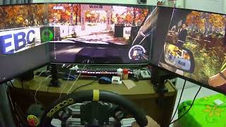 DIY Bezel Free kit on Triple Screen test on Dirt Rally 20  2DOF motion simulator dirtrally2 [upl. by Corley900]