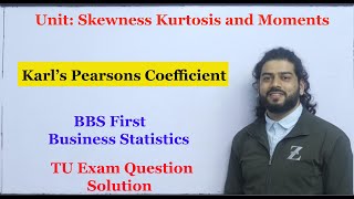 Karl pearsons coefficient of Skewness BBS first Year Business Statistics Solution in Nepali [upl. by Elyr]