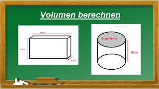 Volumen in Kubikmeter berechnen – Anleitung  Formel  Kreis Zylinder Quader  Rechteck  Quadrat [upl. by Musette]