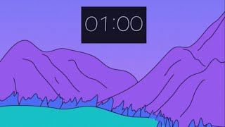 1 Min Classroom Timer  MOUNTAIN RIDGE  Relaxing Music [upl. by Htomit]