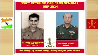 Indian Army Officers retired on 30 September 2024 [upl. by Yrac]