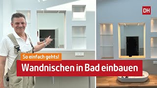 Nischen im Bad einbauen schnell und einfach  DHTrockenbau [upl. by Adali]