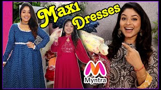 Myntra Haul  maxi dresses amp Kurtis for Festivals amp parties on heavy Discount  shop with Vaishali [upl. by Victor]