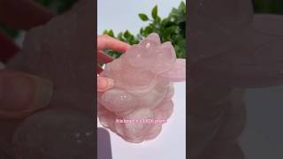 New Large Rose Quartz Money Frog and Rose Quartz Buddhas  crystals crystalshop crystalshopping [upl. by Gney]