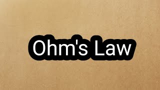 Simplest explanation of ohms law¦ Ohms law class 10 [upl. by Arikahc]