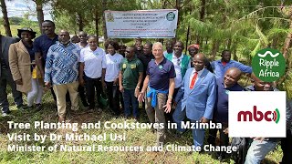 MBC News  Ripple Africa  Minister Visit  Tree planting [upl. by Ebsen]