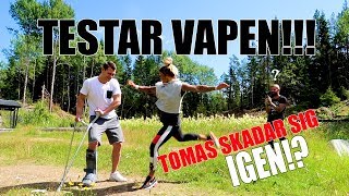 Testar riktiga vapen i en duell Tomas skadar sig IGEN quot feat The Beijnersquot [upl. by Ytsrik]