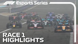 2022 F1 Esports Series Pro Championship Race 1 Highlights [upl. by Yalcrab]