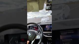 Emergency braking while turning in the BMW X5 🛑 [upl. by Irrak]