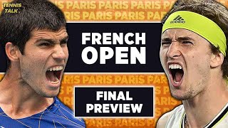 Alcaraz vs Zverev  French Open 2024 Final  Tennis Prediction [upl. by Ahsiket]