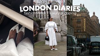 Luxury shopping in Harrods  London fashion week  LONDON VLOG [upl. by Itak489]