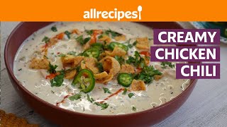 How to Make Creamy White Chicken Chili  Get Cookin  Allrecipescom [upl. by Nivad978]