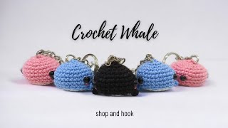 QUICKEST NOSEW MINI CROCHET WHALE VIDEO TUTORIAL [upl. by Jaycee]