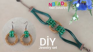 Boncuktan kordon ile halka bileklik yapımıDİYEasy To Make Cord Bracelet Making NBEADS TUTORİAL [upl. by Eiramait807]