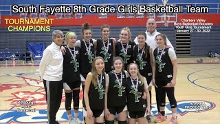 South Fayette 8th Grade Girls CHAMPIONS of Chartiers Valley Basketball Tournament Jan 30 2022 [upl. by Ahseikal]