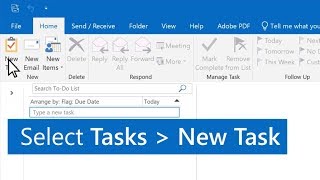 Create tasks and todo items in Outlook [upl. by Yentiw]