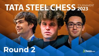 Gukesh Magnus Ding and Chess’ Greatest Classical Players Face Off in Tata Steel 2023  Round 2 [upl. by Phillips]