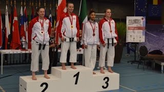 2017 JKA European Championship  Senior Ladies Individual Kumite [upl. by Cedell]