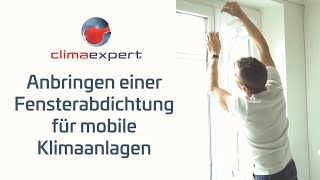 Anbringen einer Fensterabdichtung für mobile Klimaanlagen  Climaexpert erklärt [upl. by Paulo]