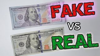 Real 100 Bill Vs Fake 100 Bill [upl. by Anya]