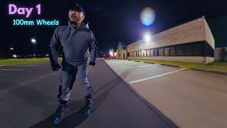 My 1st Time Rollerblading on 100mm Wheels K2 Trio LT 100 Inline Skates 2024 Review [upl. by Ylil5]