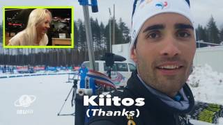 Kaisa discovers how much Finnish can the biathlon family speak [upl. by Hanzelin]