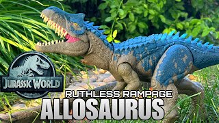 Jurassic World Ruthless Rampage Allosaurus toy dinosaur review [upl. by Ehr]