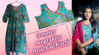 Angrakha kurti cutting amp stitching angrakhacuttingandstitchinganarkalikurticuttingandstitching [upl. by Aisul334]