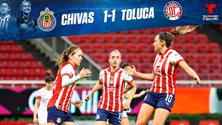 Highlights amp Goles  Chivas Femenil vs Toluca Femenil 11  Telemundo Deportes [upl. by Hauck]