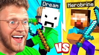 DREAM vs HEROBRINE Minecraft BATTLE epic [upl. by Tamar]