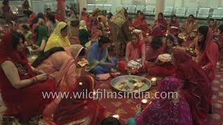 Karwa Chauth celebrations in Delhi  for the long life of their life partners [upl. by Nolly]